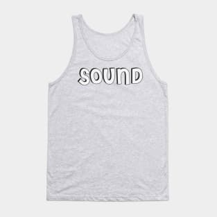 Film Crew On Set - Sound - White Text - Front Tank Top